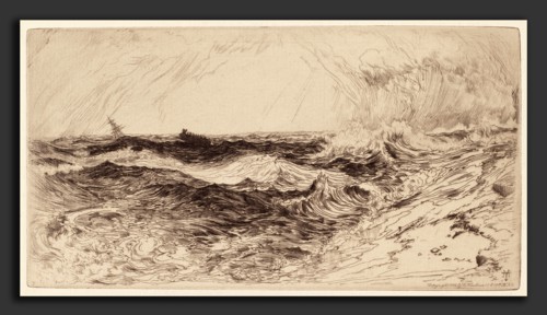 Thomas Moran, The Resounding Sea, American, 1837 - 1926, 1886, etching