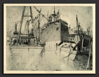 Charles Frederick William Mielatz, Chelsea Docks, Loading the Ship, American, 1864 - 1919, 1907,