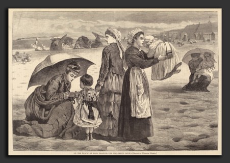 James L. Langridge after Winslow Homer, On the Beach at Long Branch - The Children's Hour,