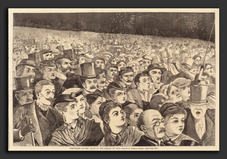 after Winslow Homer, Fire Works on the Night of the Fourth of July, published 1868, wood engraving