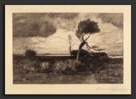 Robert Swain Gifford, Near the Coast, American, 1840 - 1905, 1886, etching