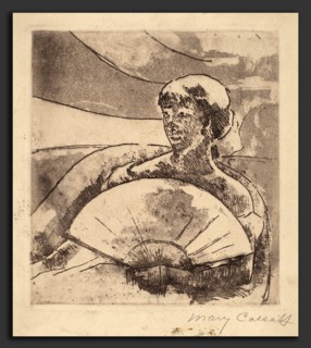 Mary Cassatt, In the Opera Box (No. 3), American, 1844 - 1926, c. 1880, soft-ground etching and