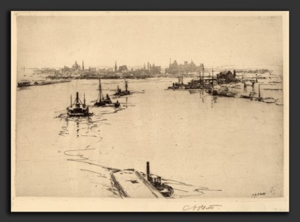 Charles A. Platt, Williamsburg, American, 1861 - 1933, etching