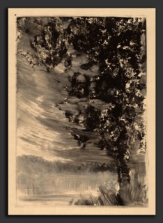 William Fowler Hopson, Moonlit Landscape with Tree at the Right, American, 1849 - 1937, c. 1903,