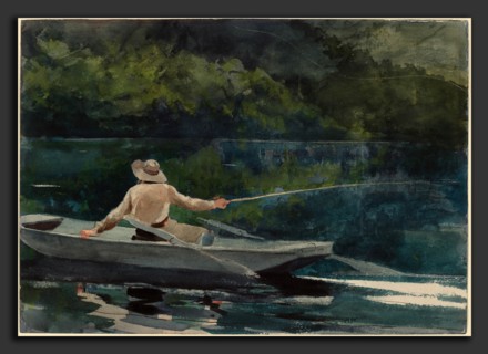 Winslow Homer, Casting, Number Two, American, 1836 - 1910, 1894, watercolor over graphite