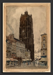 Frank Myers Boggs, Dunkerque, American, 1855 - 1926, early 1920s, watercolor, black chalk and