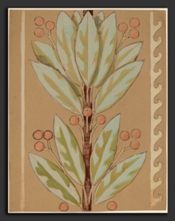 Charles Sprague Pearce, Study for a Border Design, American, 1851 - 1914, 1890-1897, gouache and