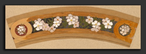 Charles Sprague Pearce, Study for a Border Design, American, 1851 - 1914, 1890-1897, gouache,