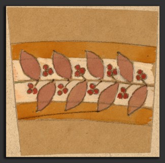 Charles Sprague Pearce, Study for a Border Design, American, 1851 - 1914, 1890-1897, gouache,