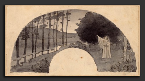Charles Sprague Pearce, Study for an Archway, American, 1851 - 1914, 1890-1897, graphite and