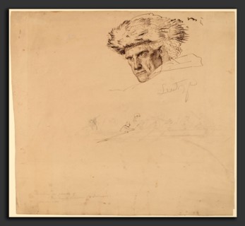Emanuel Gottlieb Leutze, Studies for "Washington Crossing the Delaware" [recto], American, 1816 -