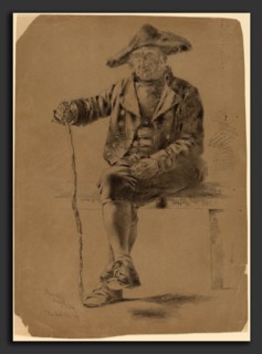 Alfred Cornelius Howland, The Old Soldier - Berncastel, American, 1838 - 1909, 1861-1862, graphite