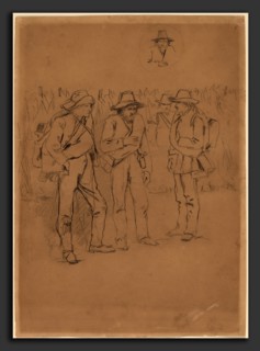 Winslow Homer, Prisoners of War, American, 1836 - 1910, 1862-1865, graphite on wove paper