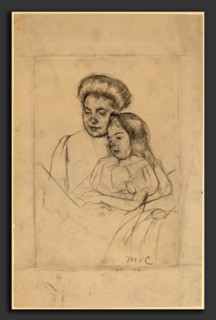 Mary Cassatt, The Picture Book (No. 1), American, 1844 - 1926, c. 1901, graphite