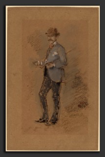 James McNeill Whistler, Harper Pennington, American, 1834 - 1903, 1880-1882, chalk and pastel on