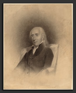 John Vanderlyn, Portrait of a Seated Man, American, 1775 - 1852, c. 1800, black chalk on bristol
