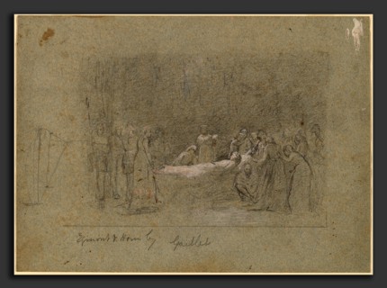 Thomas Hovenden after Bernard Gaillot, Egmont and Hoorn, American, 1840 - 1895, graphite with white
