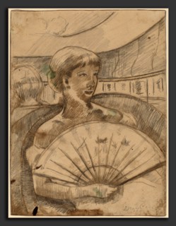 Mary Cassatt, In the Opera Box (No. 3) [recto], American, 1844 - 1926, 1880, graphite