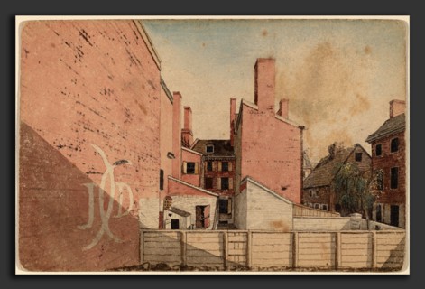 American 19th Century, A View from an East Window in the Old Sugar House, No.3 Norris' Alley,