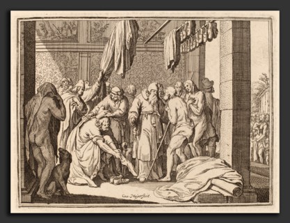 Conrad Meyer, Providing for the Unclothed, Swiss, 1618 - 1689, etching with engraving on laid paper