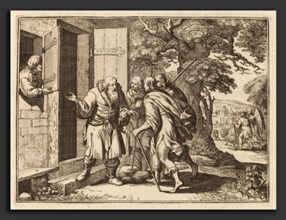 Conrad Meyer, Lodging of the Travelers, Swiss, 1618 - 1689, etching with engraving on laid paper