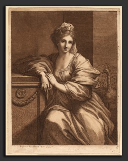 Angelica Kauffmann, Juno, Swiss, 1741 - 1807, published 1780, etching and aquatint in brown on laid
