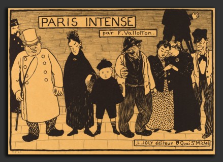 Félix Vallotton, Frontispiece from "Paris Intense", Swiss, 1865 - 1925, 1894, lithograph on yellow