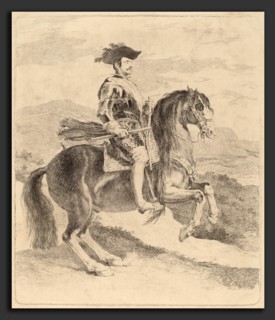 Francisco de Goya after Diego VelÃ¡zquez, Felipe IV, Spanish, 1746 - 1828, 1778, etching retouched