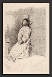 Francisco de Goya, The Garroted Man, Spanish, 1746 - 1828, in or before 1780, etching and (burin?)