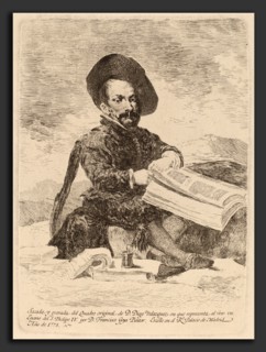 Francisco de Goya after Diego VelÃ¡zquez, Un enano (A Dwarf), Spanish, 1746 - 1828, 1778, etching