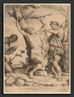Jusepe de Ribera, The Martyrdom of Saint Bartholomew, Spanish, 1591 - 1652, 1624, etching and