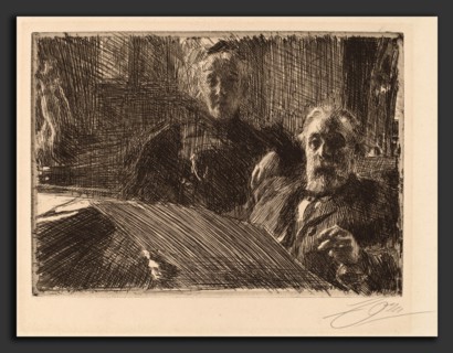 Anders Zorn, Mr. and Mrs. Furstenburg, Swedish, 1860 - 1920, 1895, etching