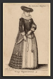 Wenceslaus Hollar (Bohemian, 1607 - 1677), Virgo Tiguriensis, 1649, etching