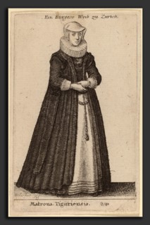 Wenceslaus Hollar (Bohemian, 1607 - 1677), Matrona Tiguriensis, 1649, etching