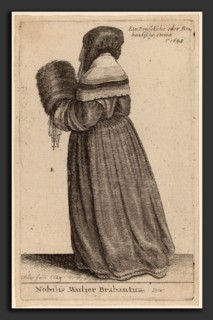 Wenceslaus Hollar (Bohemian, 1607 - 1677), Nobilis Mulier Brabantica, 1649, etching