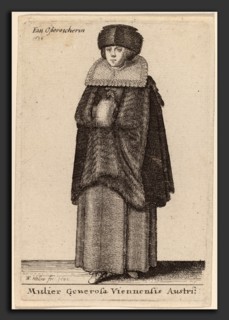 Wenceslaus Hollar (Bohemian, 1607 - 1677), Mulier Generosa Viennensis Austri, 1642, etching