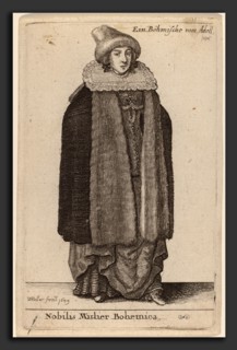 Wenceslaus Hollar (Bohemian, 1607 - 1677), Nobilis Mulier Bohemica, 1649, etching