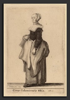 Wenceslaus Hollar (Bohemian, 1607 - 1677), Civis Coloniensis Filia, 1643, etching