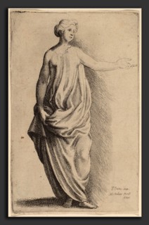 Wenceslaus Hollar after Parmigianino (Bohemian, 1607 - 1677), Standing Figure, etching