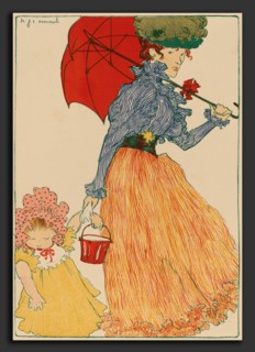 Henri Jacques Edouard Evenepoel (Belgian, 1872 - 1899), At the Square, 1897, color lithograph on