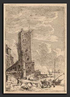 Franz Edmund Weirotter (Austrian, 1730 - 1771), Harbor at Livorno, c. 1764, etching on laid paper
