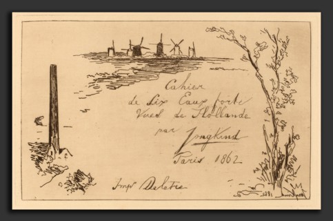 Johan Barthold Jongkind (Dutch, 1819 - 1891), Title Page (Titre du cahier de six eaux-fortes),