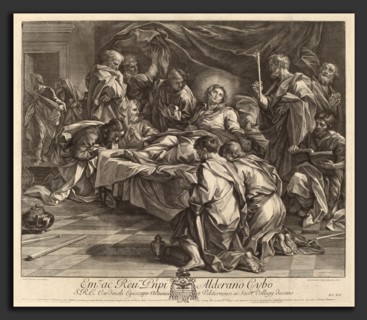 Robert van Audenaerd after Carlo Maratta (Flemish, 1663 - 1743), Death of the Virgin, etching and