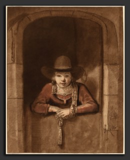 Cornelis Ploos van Amstel after Rembrandt van Rijn (Dutch, 1726 - 1798), Boy Leaning over a Lower