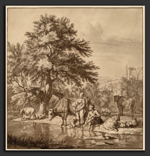 Cornelis Ploos van Amstel after Adriaen van de Velde (Dutch, 1726 - 1798), Shepherd and Shepherdess