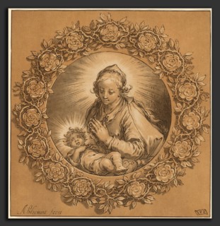Cornelis Ploos van Amstel after Abraham Bloemaert (Dutch, 1726 - 1798), Madonna and Child, 1769,