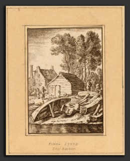 Cornelis Ploos van Amstel after Herman Saftleven (Dutch, 1726 - 1798), Shipyard, 1761, transfer