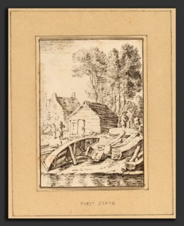 Cornelis Ploos van Amstel after Herman Saftleven (Dutch, 1726 - 1798), Shipyard, 1761, transfer
