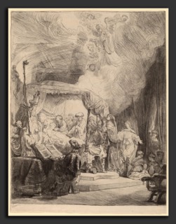 Rembrandt van Rijn (Dutch, 1606 - 1669), The Death of the Virgin, 1639, etching and drypoint