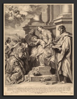Paulus Pontius, after Sir Anthony van Dyck (Flemish, 1603 - 1658), Saint Rosalia Crowned by the